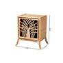 Danna 22" Wide Natural Brown Rattan 1-Door Nightstand