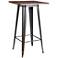 Danne 23 3/4" Wide Antique Black Square Bar Table