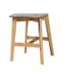 4_Dannell 24" Natural Oak Wood Counter Stools Set of 2 more views