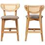 6_Dannell 24" Natural Oak Wood Counter Stools Set of 2 more views