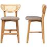 7_Dannell 24" Natural Oak Wood Counter Stools Set of 2 more views