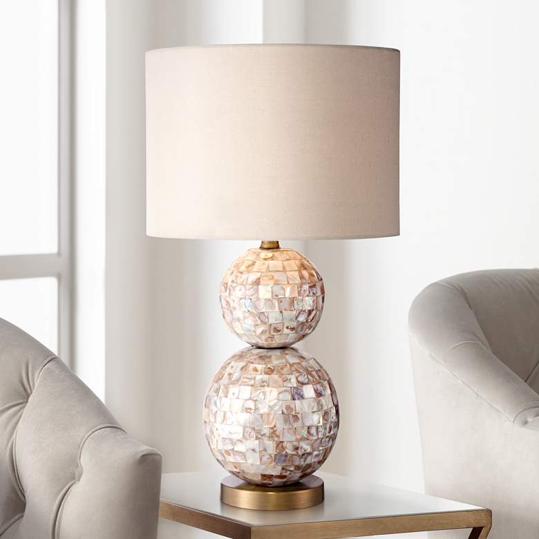 Image 1 Danni Mother of Pearl Table Lamp by 360 Lighting