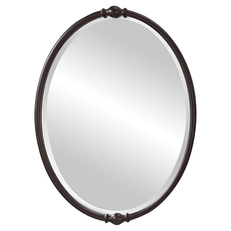 Dannis 24&quot; x 32 3/4&quot; Oil-Rubbed Bronze Finish Oval Wall Mirror