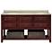 Danny 60" Wide Chocolate 4-Drawer Double Sink Vanity
