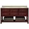 Danny 60" Wide Chocolate 4-Drawer Double Sink Vanity