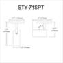 3_Danolite Stanly 4 3/4" Modern Black Adjustable Ceiling Spot Light more views
