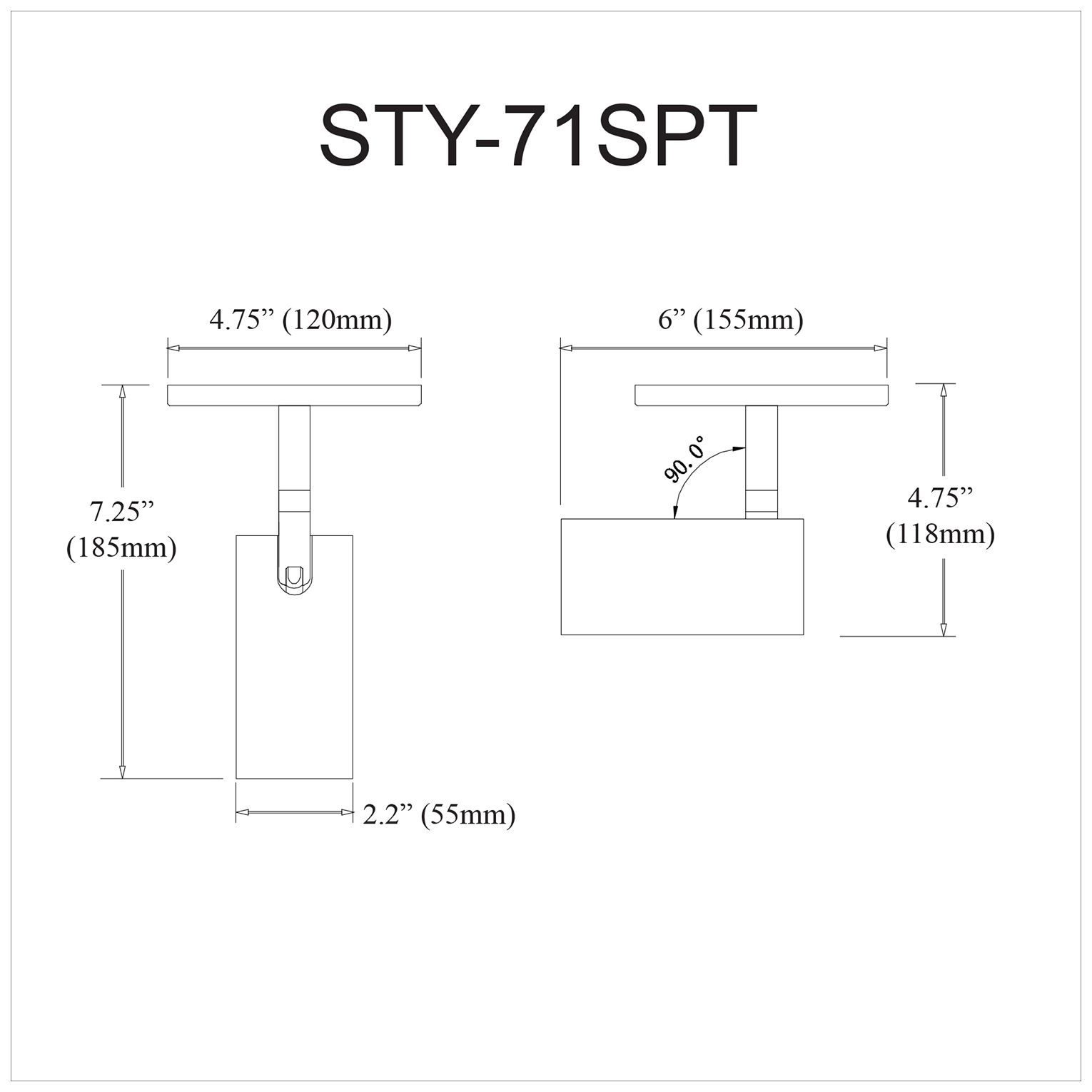 Image 5 Danolite Stanly 4 3/4" Modern Black Adjustable Ceiling Spot Light more views