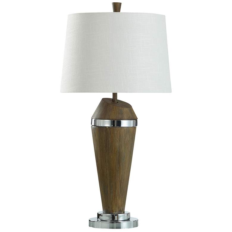 Image 1 Danrun 33 inch Silver Table Lamp