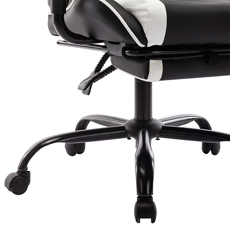 Image 4 Dansberry Black White Faux Leather Adjustable Gaming Chair more views
