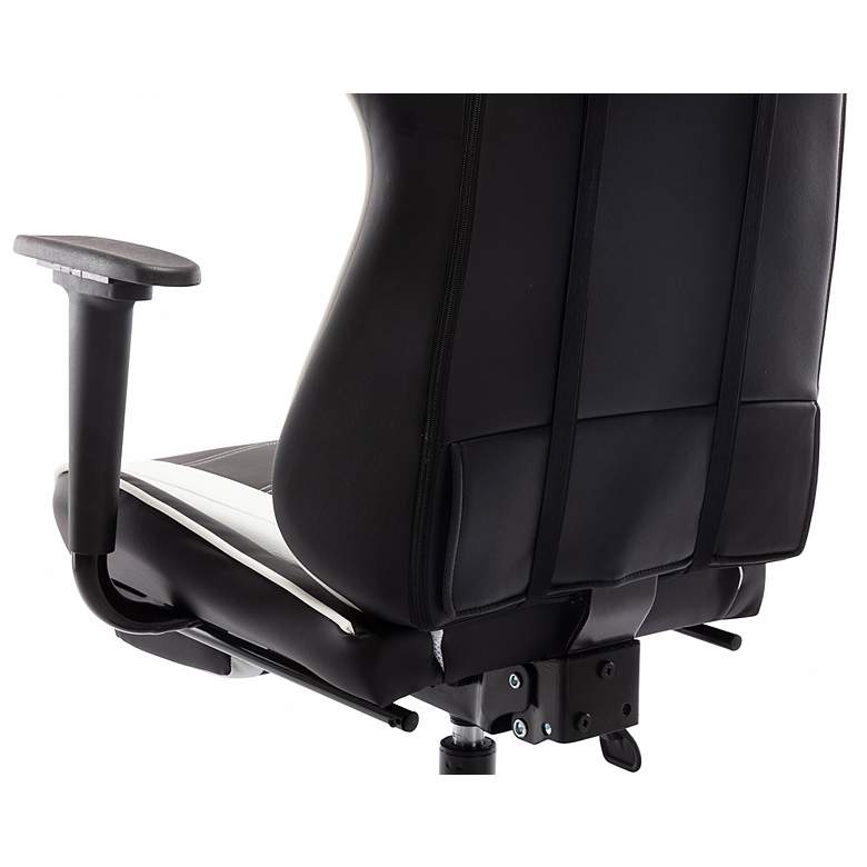 Image 7 Dansberry Black White Faux Leather Adjustable Gaming Chair more views