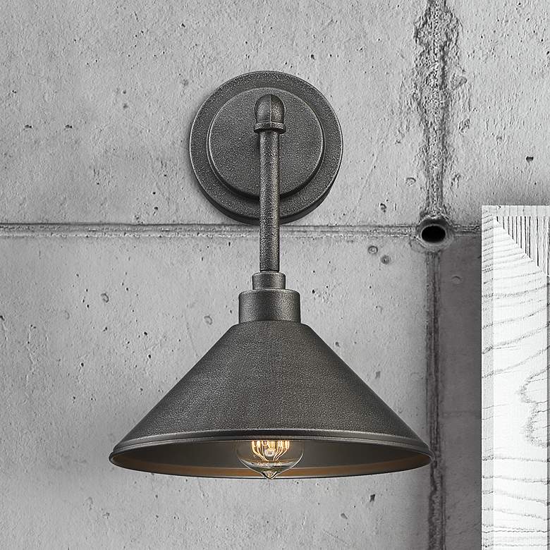 Image 2 Dansk 1-Light Wall Sconce in Galvanized Metal