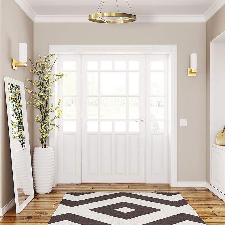 Image 3 Dante 24" Wide Aged Brass LED Ring Chandelier more views