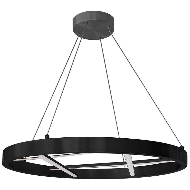 Image 1 Dante 24" Wide Matte Black 40W LED Chandelier