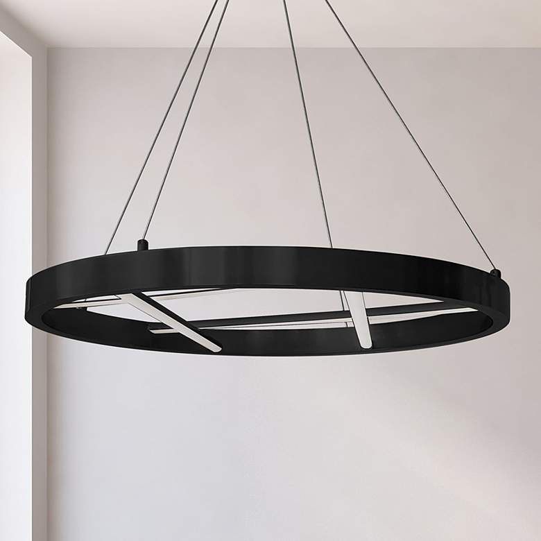 Image 1 Dante 24" Wide Matte Black 40W LED Chandelier