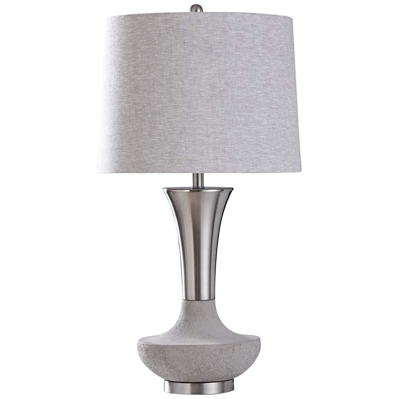 Image 1 Dante 33 1/4 inch Brushed Nickel and Concrete Genie Table Lamp
