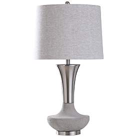 Image1 of Dante 33 1/4" Brushed Nickel and Concrete Genie Table Lamp