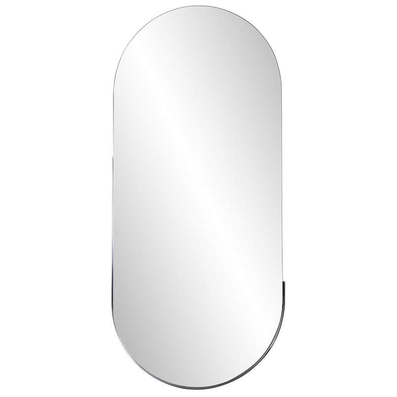 Image 2 Dante Polished Stainless Steel 17 3/4" x 40" Wall Mirror