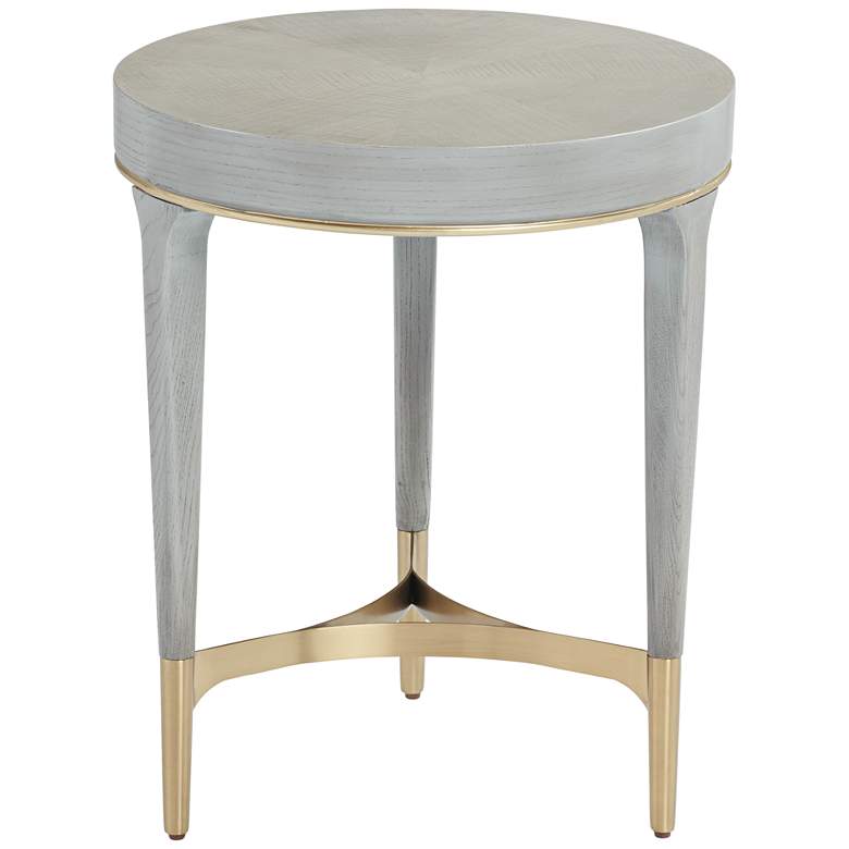 Image 2 Danton 19 3/4 inch Wide Gray Round Side Table