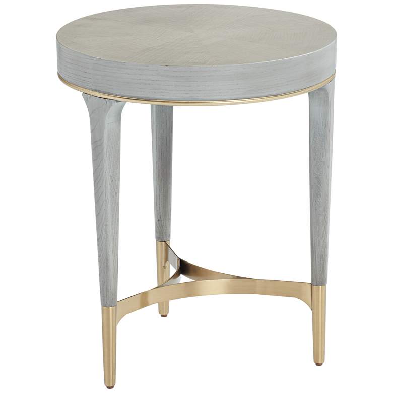 Image 6 Danton 19 3/4 inch Wide Gray Round Side Table more views