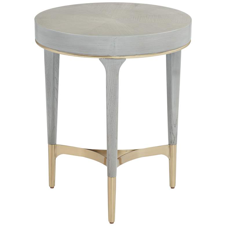 Image 7 Danton 19 3/4 inch Wide Gray Round Side Table more views