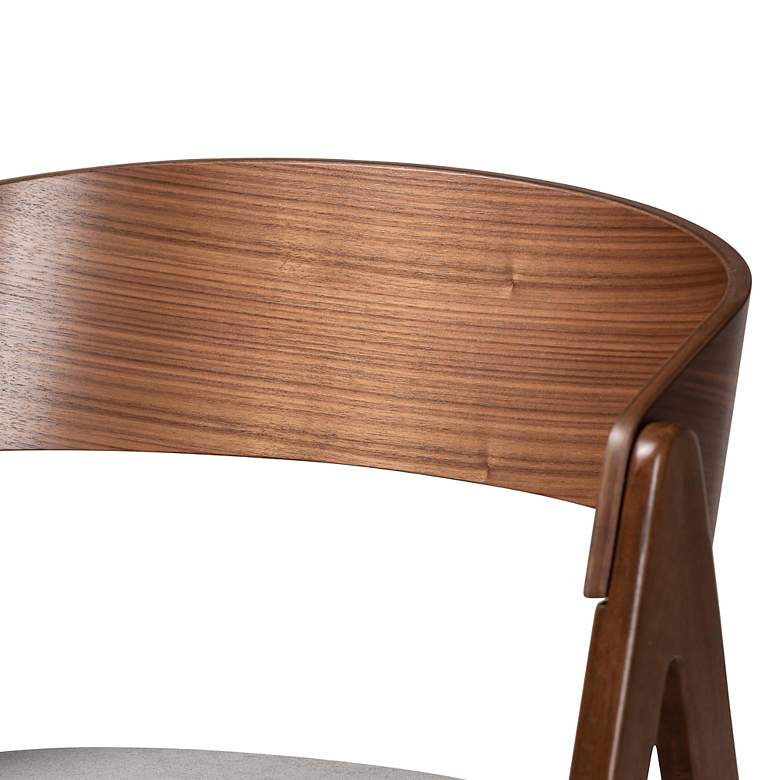 Image 2 Danton Gray Faux Leather Dining Chairs Set of 2 more views