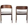 Danton Gray Faux Leather Dining Chairs Set of 2