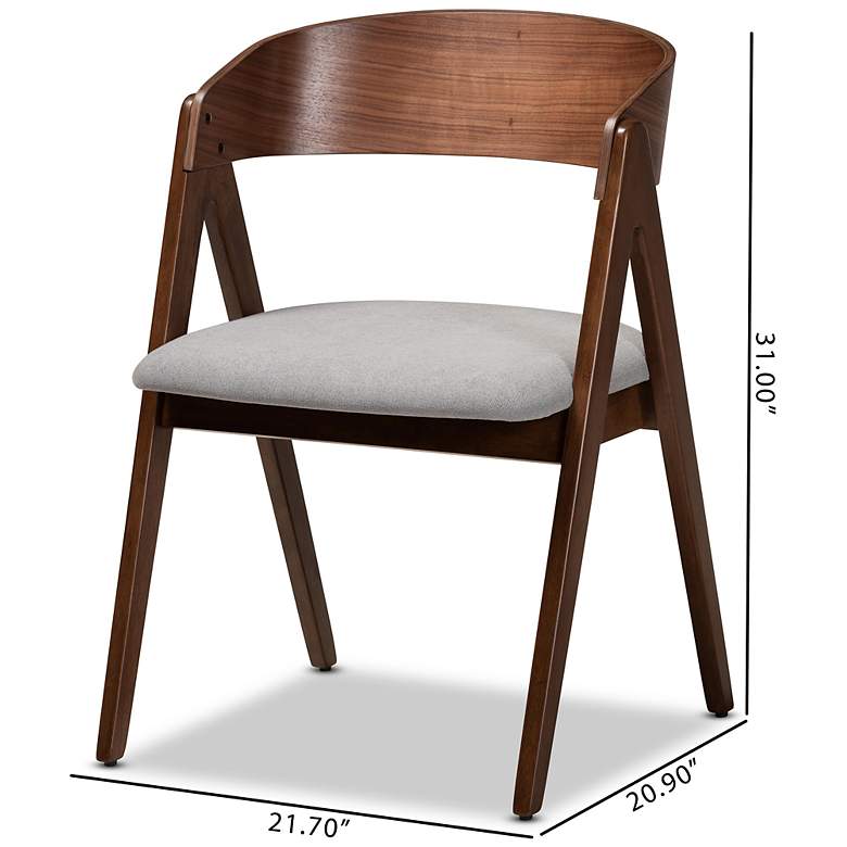 Image 7 Danton Gray Faux Leather Dining Chairs Set of 2 more views