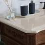 Danville 60" Wide Teak 2-Door 8-Drawer Single Sink Vanity in scene