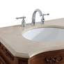 Danville 72" Wide Teak 4-Door 4-Drawer Double Sink Vanity in scene