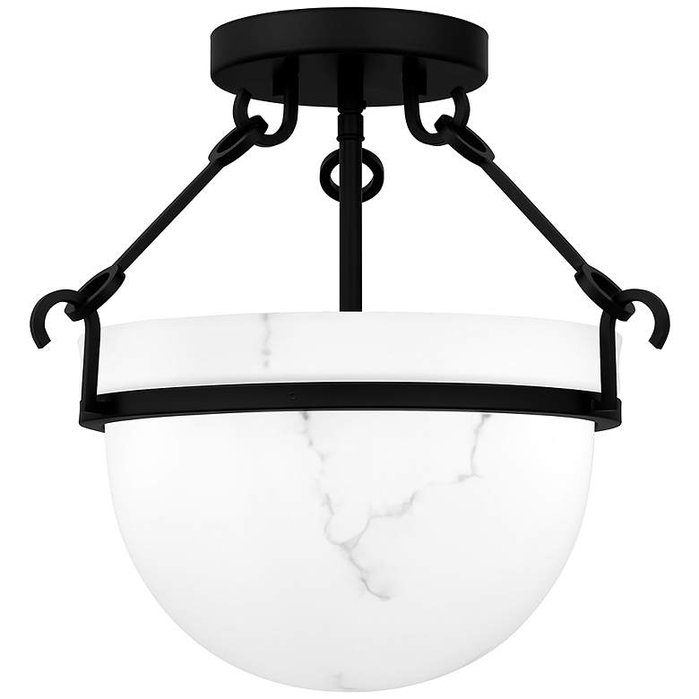 Image 2 Danyon 3-Light Matte Black Semi-Flush Mount