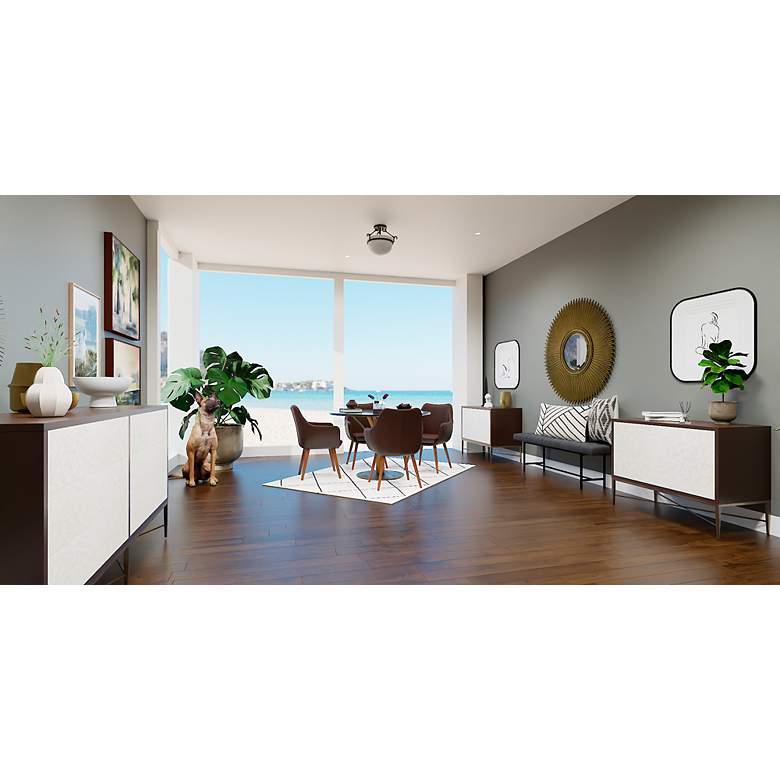 Image 3 Danyon 3-Light Matte Black Semi-Flush Mount more views