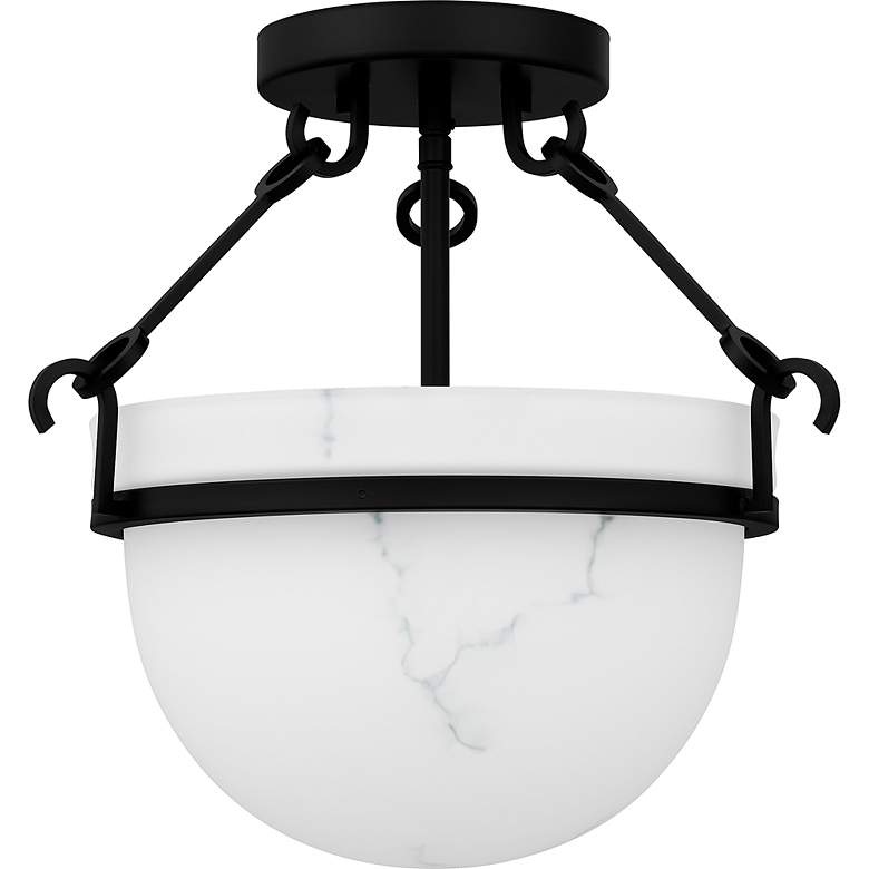 Image 4 Danyon 3-Light Matte Black Semi-Flush Mount more views