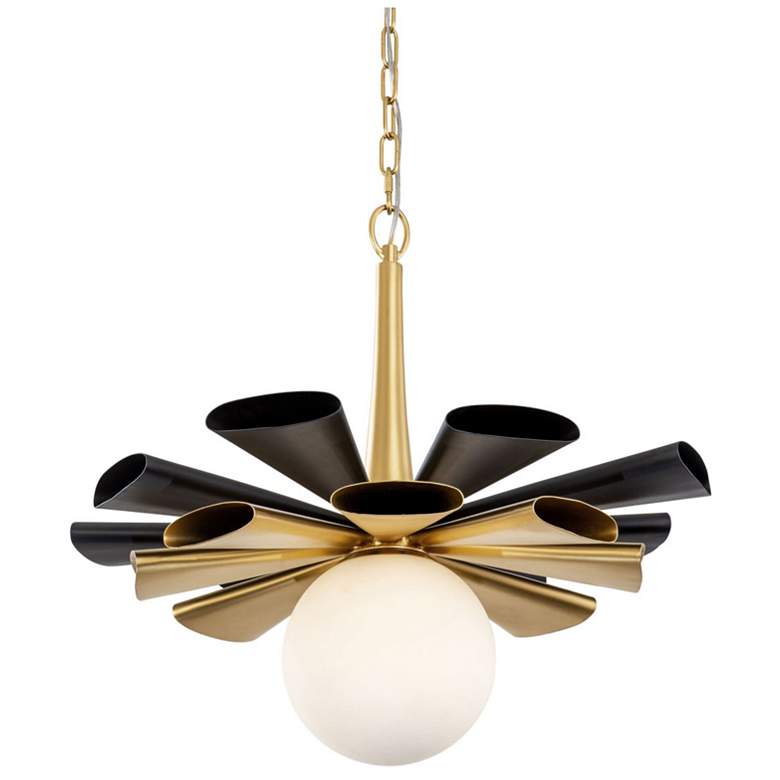 Image 5 Daphne 1-Lt Large Pendant - Matte Black/French Gold more views