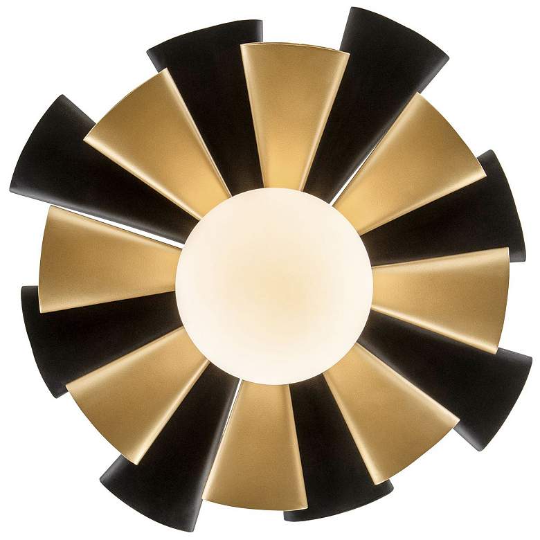 Image 2 Daphne 1-Lt Medium Pendant - Matte Black/French Gold more views