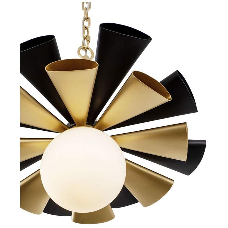 Image 3 Daphne 1-Lt Medium Pendant - Matte Black/French Gold more views