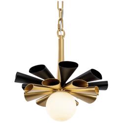 Daphne 1-Lt Small Pendant - Matte Black/French Gold