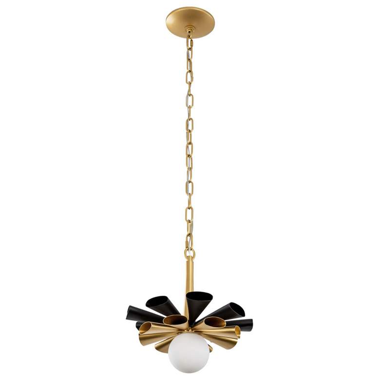 Image 4 Daphne 1-Lt Small Pendant - Matte Black/French Gold more views