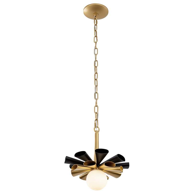 Image 5 Daphne 1-Lt Small Pendant - Matte Black/French Gold more views
