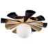 Daphne 18" Wide Matte Black and French Gold Ceiling Light