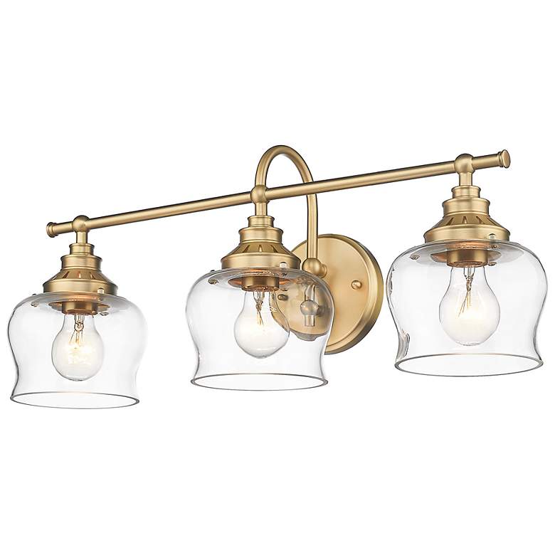Image 2 Daphne 24" Wide Brushed Champagne Bronze 3-Light Bath Light