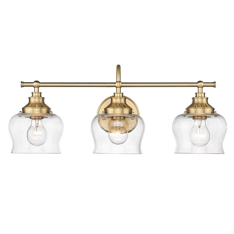 Image 3 Daphne 24" Wide Brushed Champagne Bronze 3-Light Bath Light more views