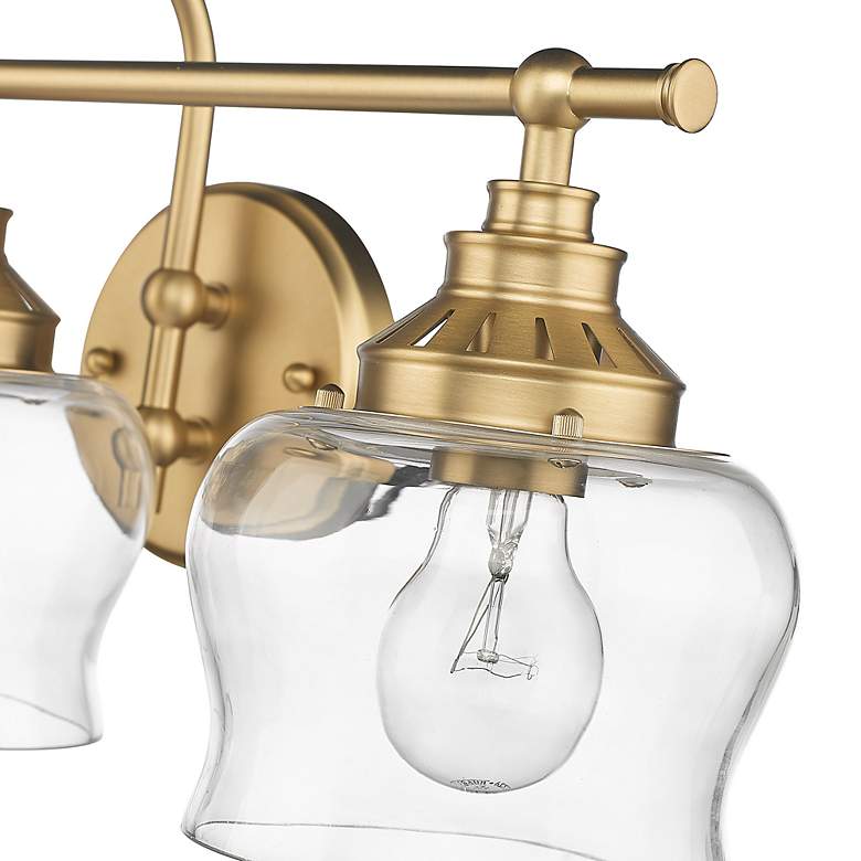 Image 5 Daphne 24" Wide Brushed Champagne Bronze 3-Light Bath Light more views