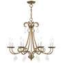 2_Daphne 29 3/4" Wide Antique Gold Leaf 8-Light Chandelier