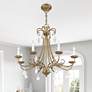 1_Daphne 29 3/4" Wide Antique Gold Leaf 8-Light Chandelier