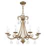 4_Daphne 29 3/4" Wide Antique Gold Leaf 8-Light Chandelier more views