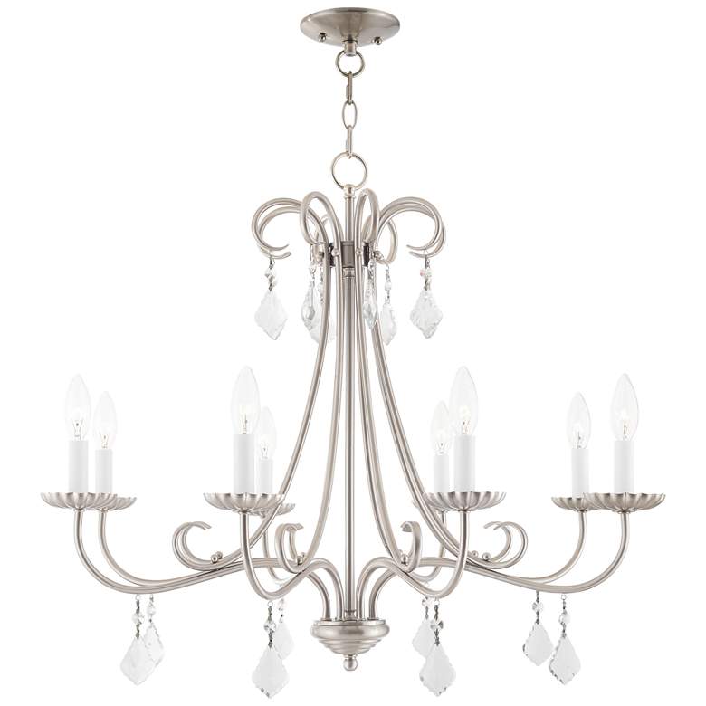 Image 2 Daphne 29 3/4" Wide Brushed Nickel 8-Light Chandelier