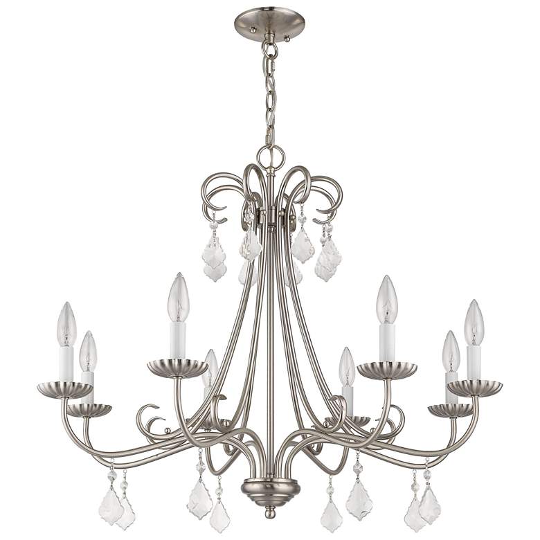 Image 4 Daphne 29 3/4" Wide Brushed Nickel 8-Light Chandelier more views