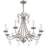 5_Daphne 29 3/4" Wide Brushed Nickel 8-Light Chandelier more views