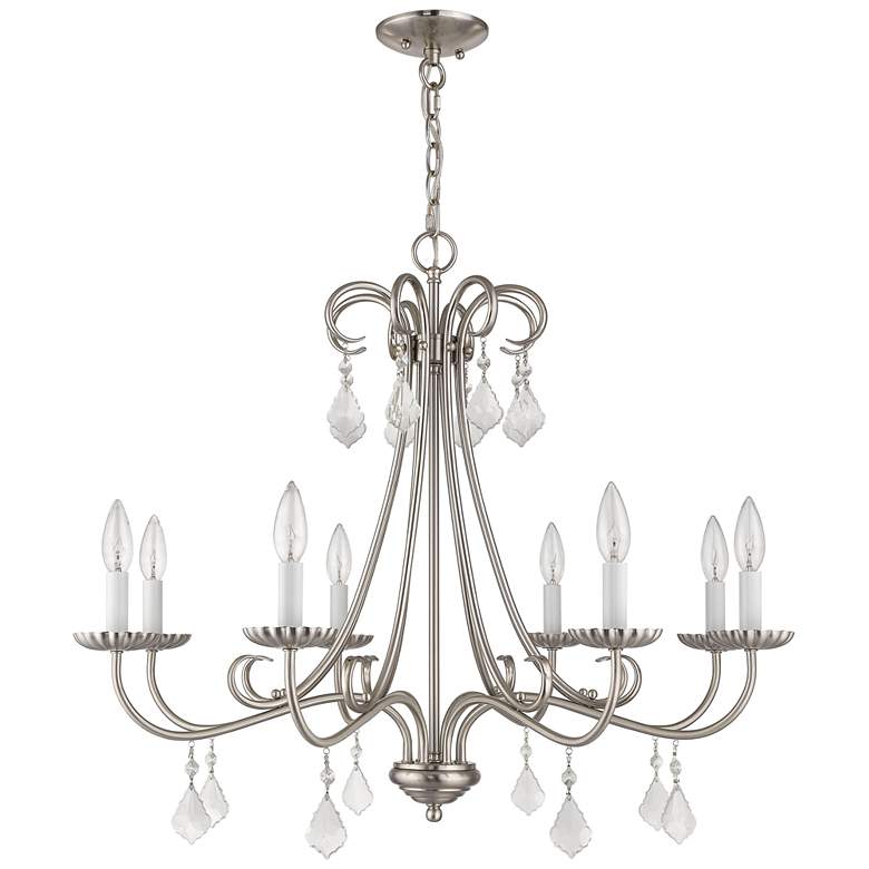 Image 6 Daphne 29 3/4" Wide Brushed Nickel 8-Light Chandelier more views