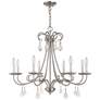 6_Daphne 29 3/4" Wide Brushed Nickel 8-Light Chandelier more views
